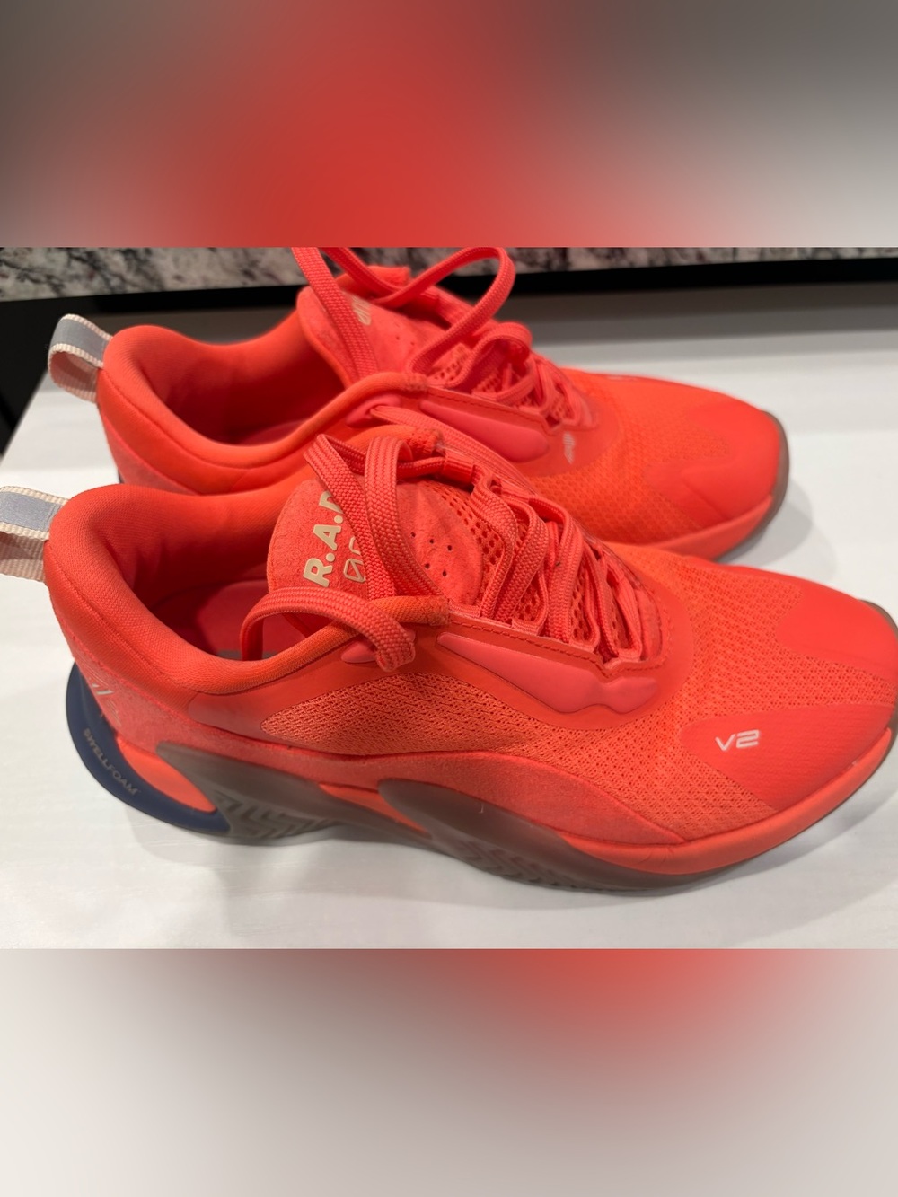 R.A.D. V2- Lightweight Athletic Sneakers in Bright Coral